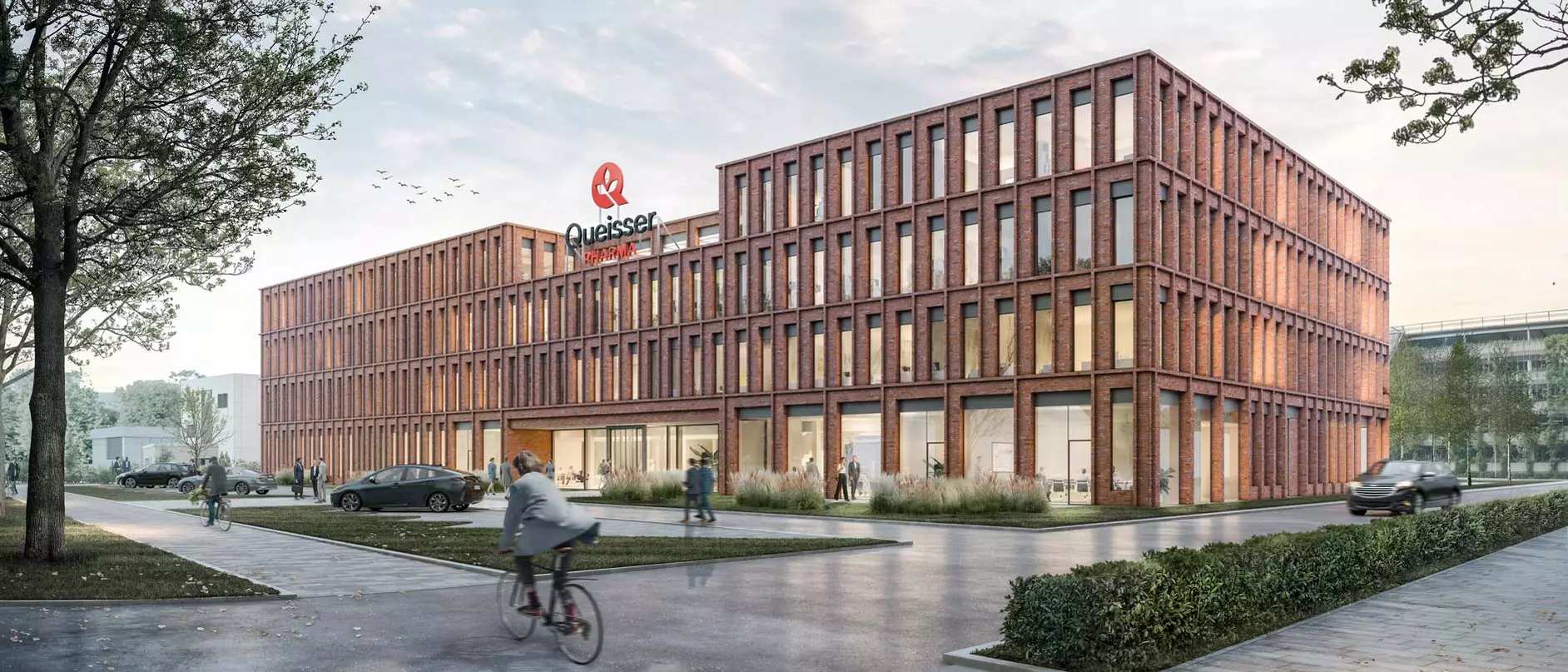 Moderne Firmenzentrale von Queisser Pharma